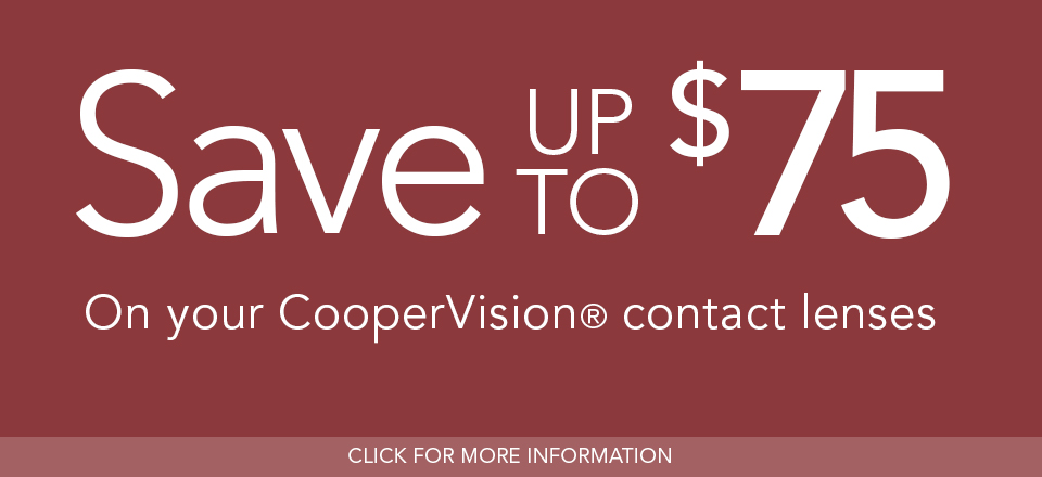 Save up to $75 on your CooperVision contact lenses